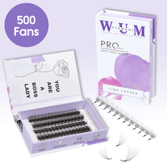 10D Volumen Wimpern auf Klebestreifen - 500 fertige Wimpernfächer Künstliche Wimpern 0.05 CC 8mm - WUM Germany