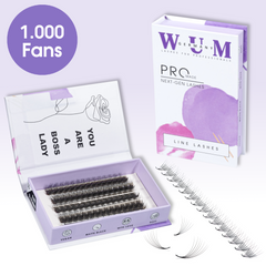 8D Volumen Wimpern auf Klebestreifen - 1000 fertige Wimpernfächer Künstliche Wimpern WUM GERMANY - fertige Wimpernfächer