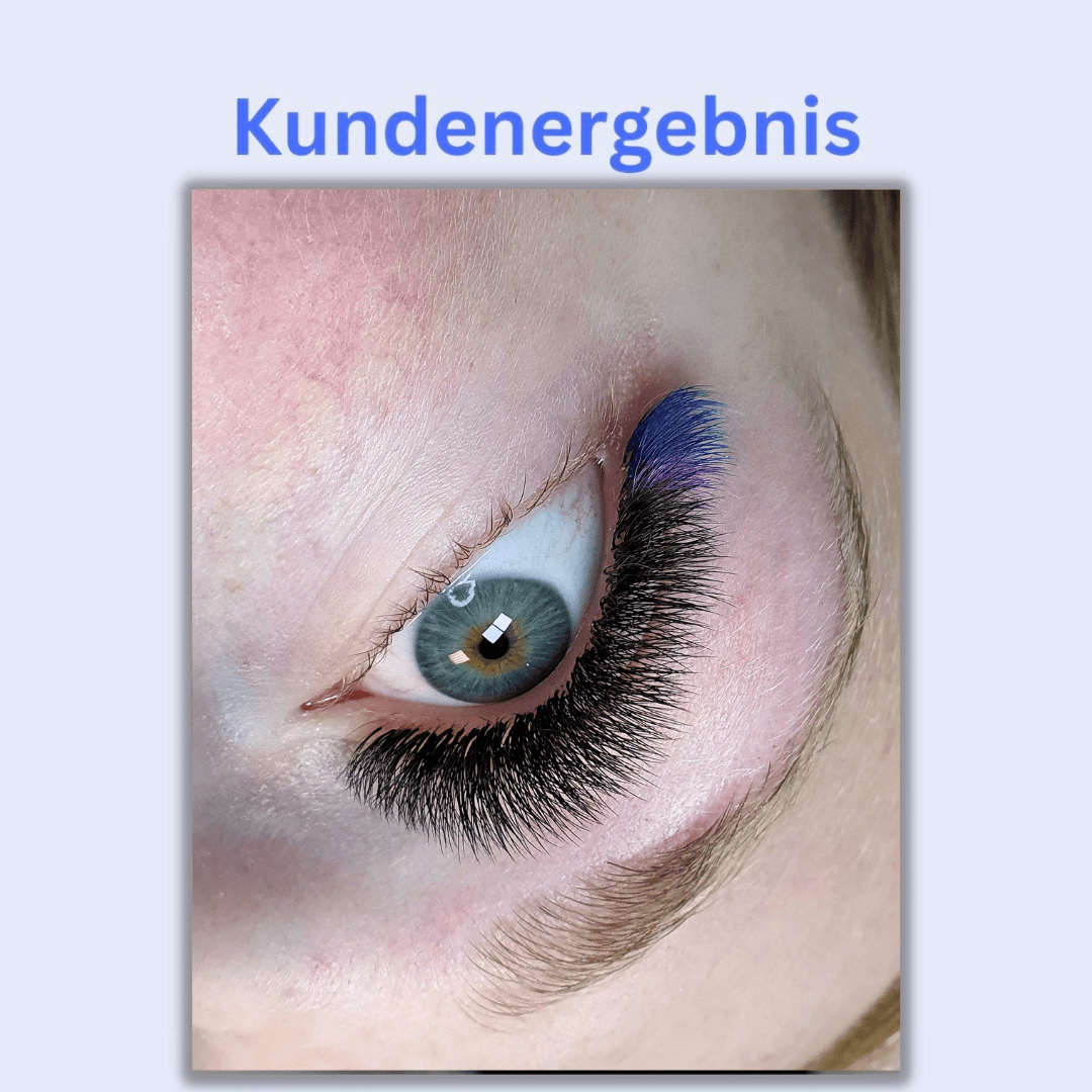 künstliche wimpern blau Blaue 6D Lashes: Akzente in Blau