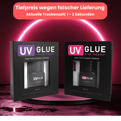 UV Wimpernkleber - Pink & Violet Saphir 5ml Kleber für künstliche Wimpern Pink - WUM Germany