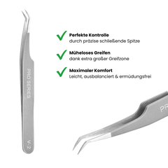 Volumenpinzette PRO SERIES V - 2 Pinzetten - WUM Germany