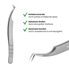 Volumenpinzette PRO SERIES V - 3 Pinzetten - WUM Germany