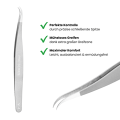 Volumenpinzette PRO SERIES V - 4 Pinzetten - WUM Germany
