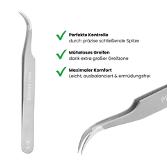 Volumenpinzette PRO SERIES V - 5 Pinzetten - WUM Germany