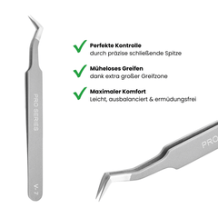Volumenpinzette PRO SERIES V - 7 Pinzetten - WUM Germany